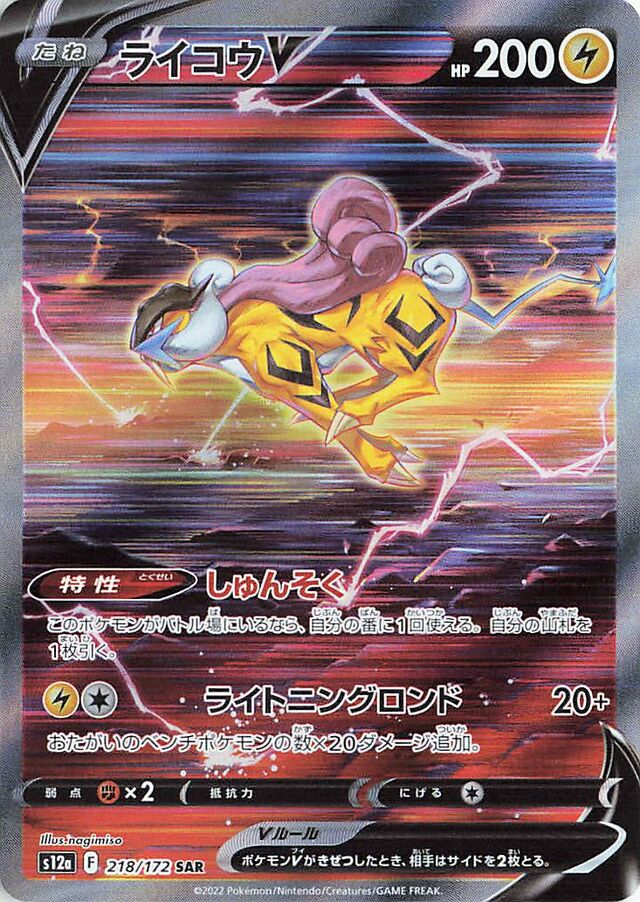 Raikou V - 218/172 - Special Art Rare (SAR)