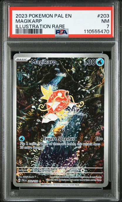 2023 Magikarp Illustration Rare Paldea Evolved Ingles PSA 7 NM-MT