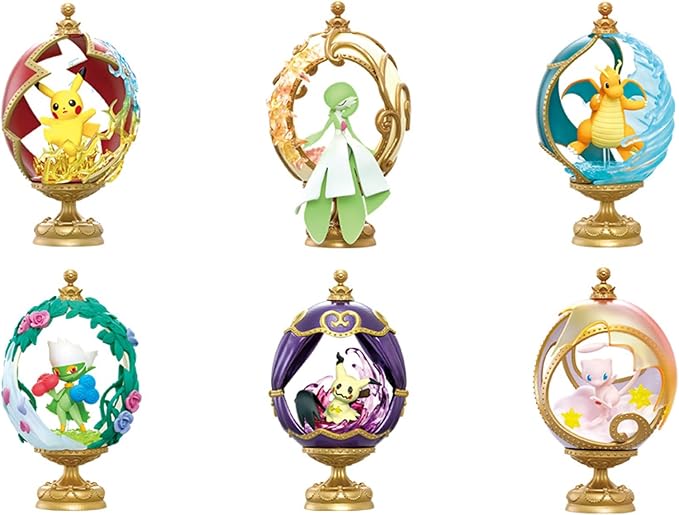 Pokemon: Ovaltique Collection Re-Ment (Pikachu, Gardevoir, Dragonite, Mew, Jirachi, Roserade)