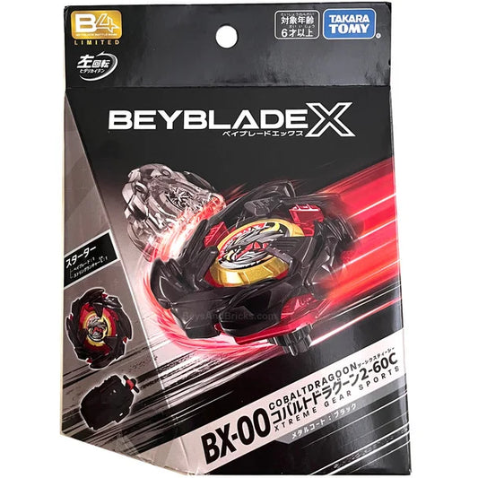 Starter CobaltDragoon 2-60C Metal Coat: Black BX-00/BXG-14 Beyblade X Limited Release